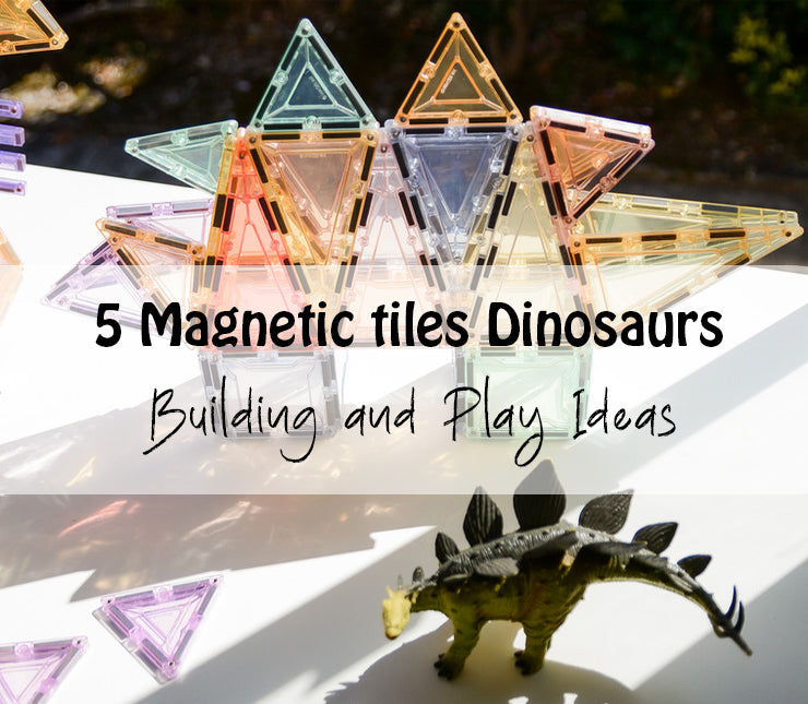 Magnetic Tiles Dinosaurs Magnet Building Blocks Toys for Kids Ages